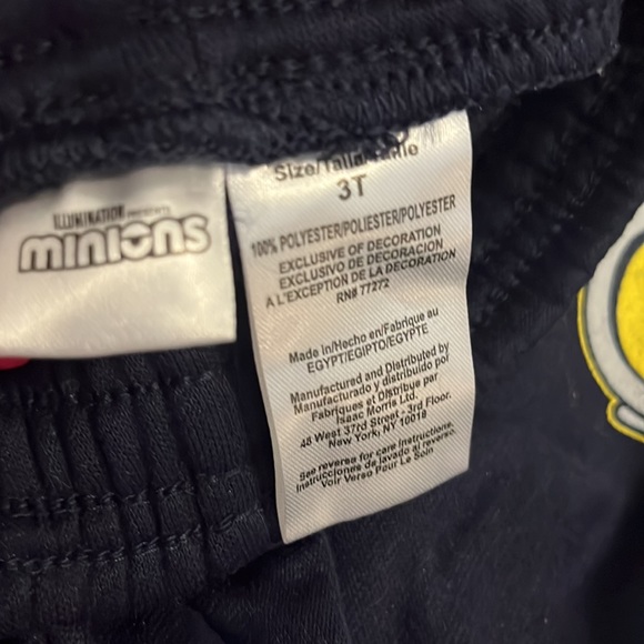 NWOT MINIONS navy blue toddler sweatpants size 3T - Picture 4 of 4